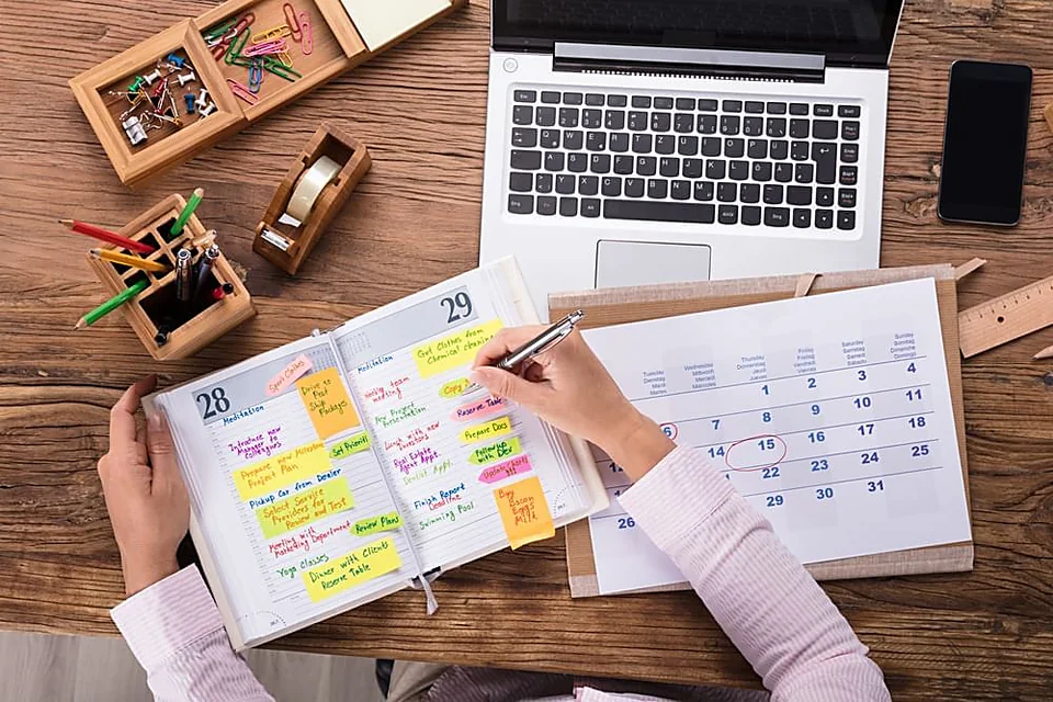 Agenda e calendario per pianificare lo studio settimanale
